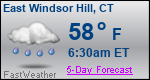 Weather Forecast for East Windsor Hill, CT