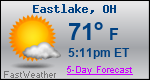 Weather Forecast for Eastlake, OH