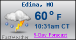 Weather Forecast for Edina, MO