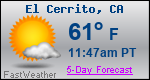 Weather Forecast for El Cerrito, CA