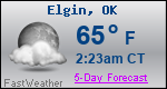 Weather Forecast for Elgin, OK