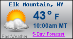 Weather Forecast for Elk Mountain, WY