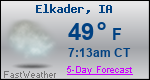 Weather Forecast for Elkader, IA