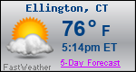 Weather Forecast for Ellington, CT