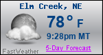 Weather Forecast for Elm Creek, NE