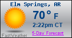 Weather Forecast for Elm Springs, AR