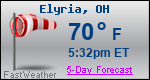 Weather Forecast for Elyria, OH