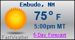 Weather Forecast for Embudo, NM