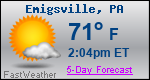 Weather Forecast for Emigsville, PA