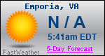 Weather Forecast for Emporia, VA