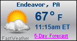 Weather Forecast for Endeavor, PA