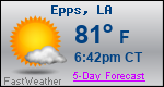Weather Forecast for Epps, LA