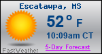 Weather Forecast for Escatawpa, MS