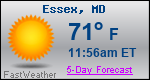 Weather Forecast for Essex, MD