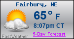 Weather Forecast for Fairbury, NE