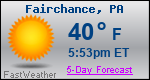 Weather Forecast for Fairchance, PA