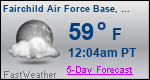 Weather Forecast for Fairchild Air Force Base, WA