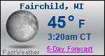 Weather Forecast for Fairchild, WI