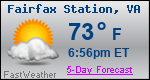 Weather Forecast for Fairfax Station, VA