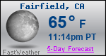 Weather Forecast for Fairfield, CA