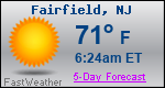 Weather Forecast for Fairfield, NJ