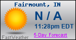 Weather Forecast for Fairmount, IN