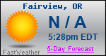 Weather Forecast for Fairview, OR