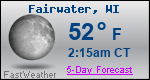 Weather Forecast for Fairwater, WI