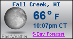 Weather Forecast for Fall Creek, WI
