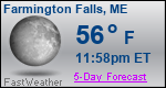 Weather Forecast for Farmington Falls, ME
