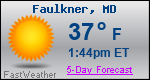 Weather Forecast for Faulkner, MD
