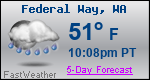 Weather Forecast for Federal Way, WA