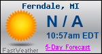 Weather Forecast for Ferndale, MI