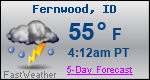 Weather Forecast for Fernwood, ID