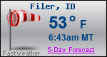 Weather Forecast for Filer, ID