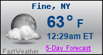 Weather Forecast for Fine, NY