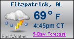 Weather Forecast for Fitzpatrick, AL