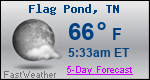 Weather Forecast for Flag Pond, TN