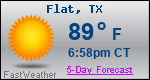 Weather Forecast for Flat, TX