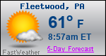Weather Forecast for Fleetwood, PA
