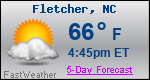 Weather Forecast for Fletcher, NC