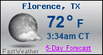 Weather Forecast for Florence, TX
