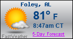 Weather Forecast for Foley, AL