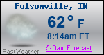 Weather Forecast for Folsomville, IN