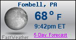 Weather Forecast for Fombell, PA
