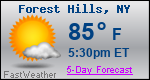 Weather Forecast for Forest Hills, NY