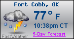 Weather Forecast for Fort Cobb, OK