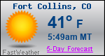 Weather Forecast for Fort Collins, CO
