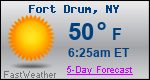 Weather Forecast for Fort Drum, NY