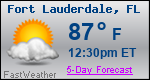 Weather Forecast for Fort Lauderdale, FL